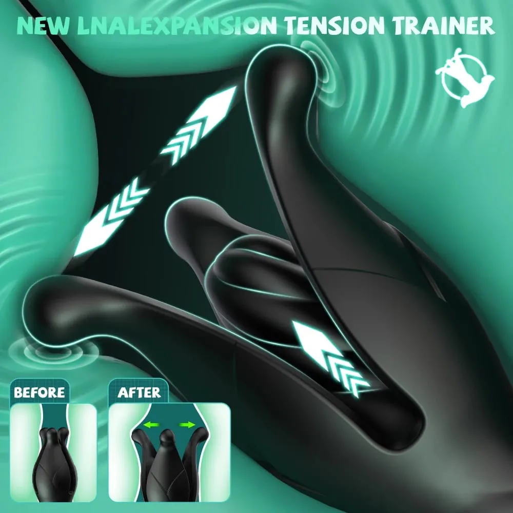 Remote Control Sex Toys Vibrator for Men Prostate Massager 9 Tension Shock Flapping Telescopic Vibrating Anal Plug for Adult