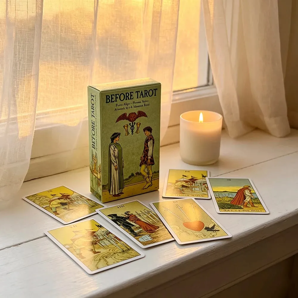 Before Tarot Deck 78 Tarot Cards English Visions Mysterious Divination Board Game Cards Game Spiritual Supplies for Tarot Lovers — image 4