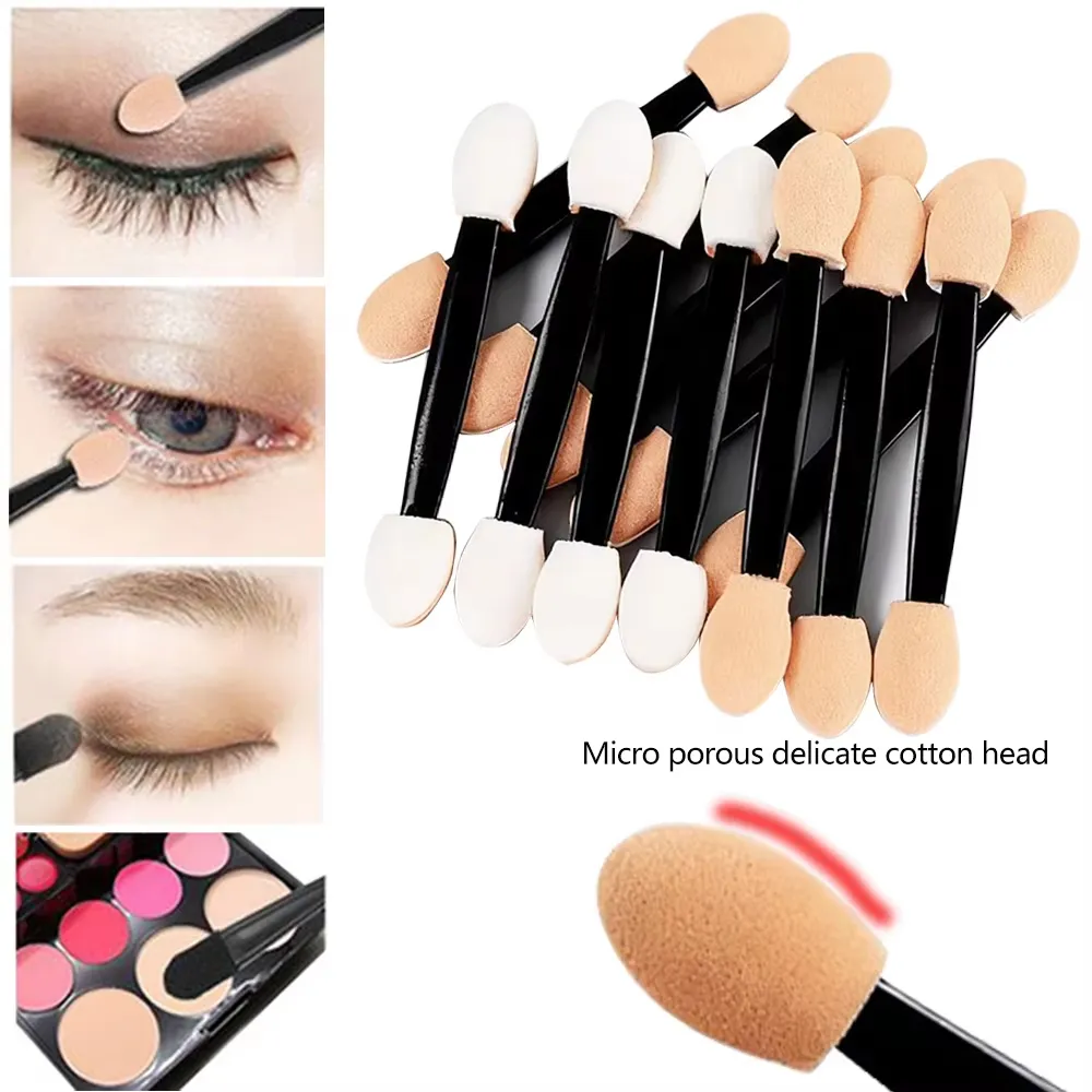 10/30/300pcs Double Ended Eyeshadow Brush Eyeshadow Applicators 6.2cm Makeup Sponge Brushes For Women Cosmetic Beauty Tool — image 3