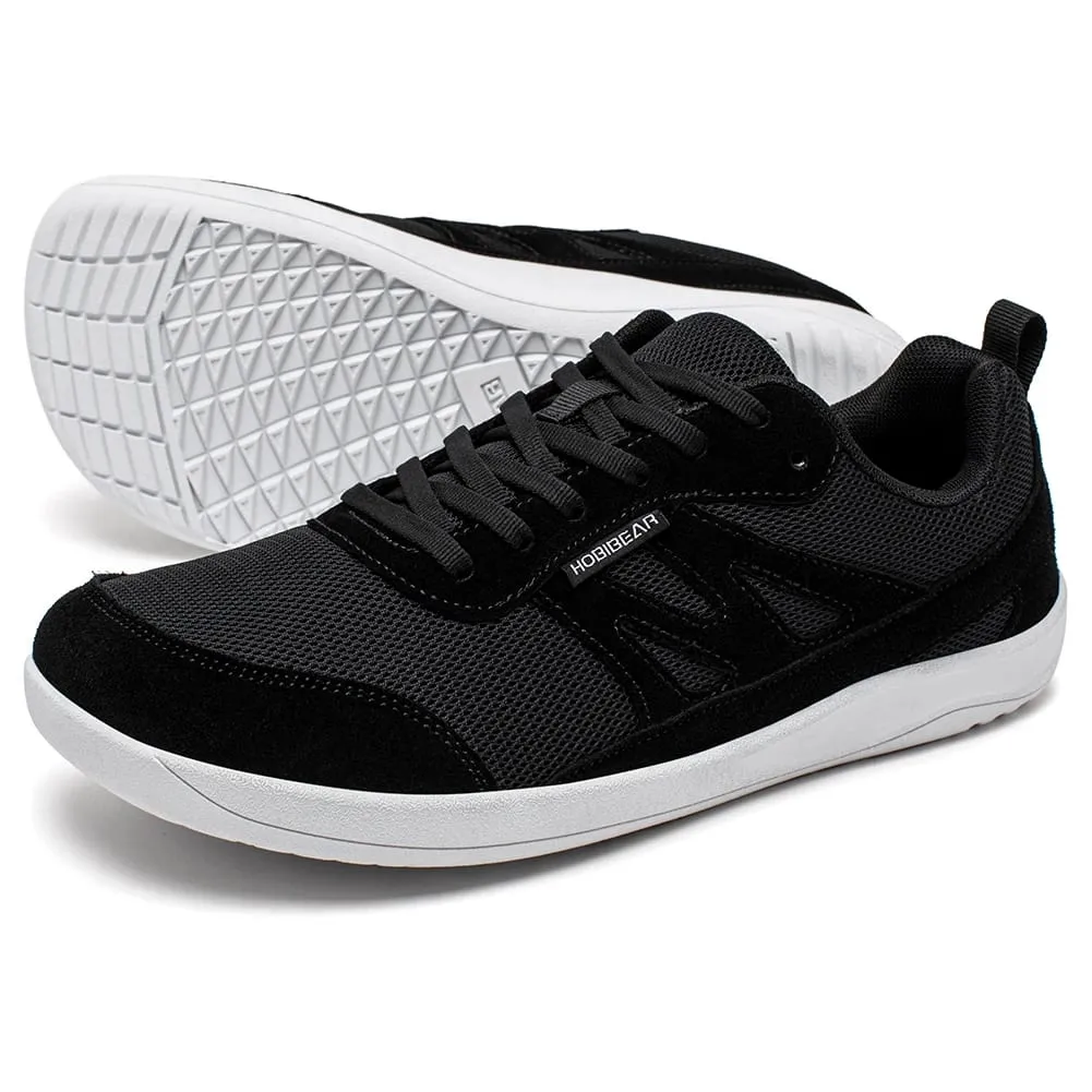 Sapatos descalços para mulheres homens zero gota larga toe box tênis minimalista rendas até tênis de corrida leves