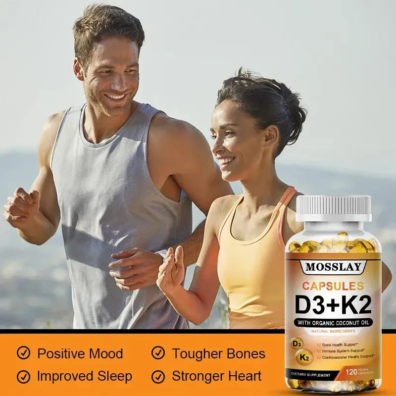 Vitamin-K2- und D3-Ergänzung Premium-Formel (30/60/120 Kapseln)