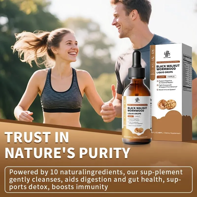 Organic Black Walnut Drop with Wormwood Clove & Garlic Herbal Supplement for Gut Cleanse Detox and Digestive Well-Being — image 4