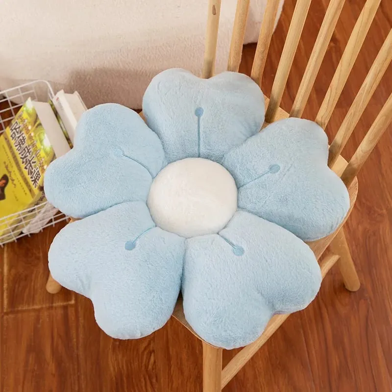 Plush Pillow Comfortable Daisy Flower Shaped - Cute Decorative Pad for Bed and Sofa Soft Polyester Fabric