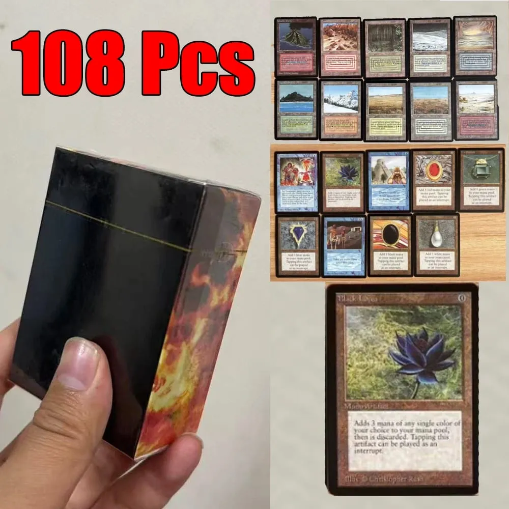 108 Pcs Black Core Cards P9 Dual Land Fetch Land Shock Lands Proxy Cards