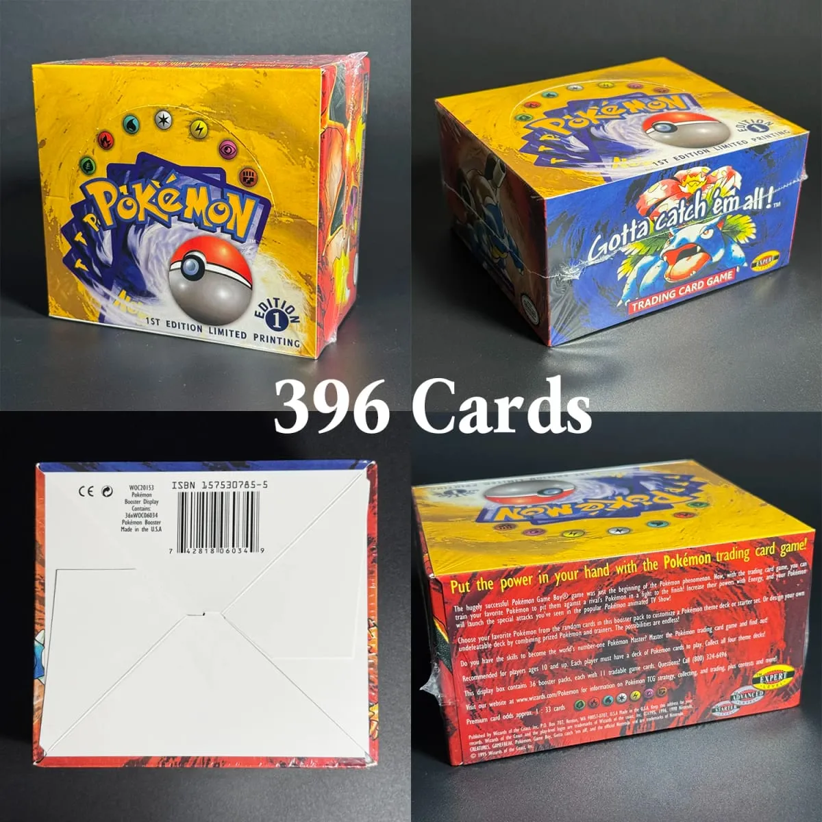 Proxy Cards Booster 36 Packs/BOX Base Set Pokemon Cards TCG Homemade Collectible Card 1ST Edition Base Set Toy Gifts PTCG