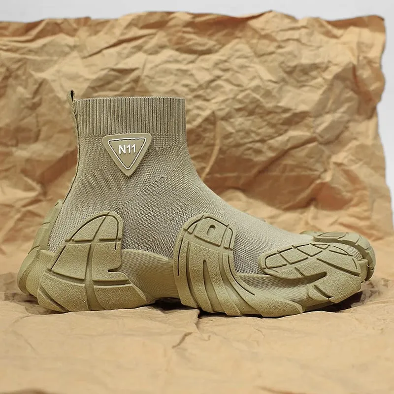 Outdoor Men Casual Boots Winter Designer Soft Sneakers Breathable Mens Socks Shoes Slip on Flat Lightweight Walking Sport Shoes — image 9