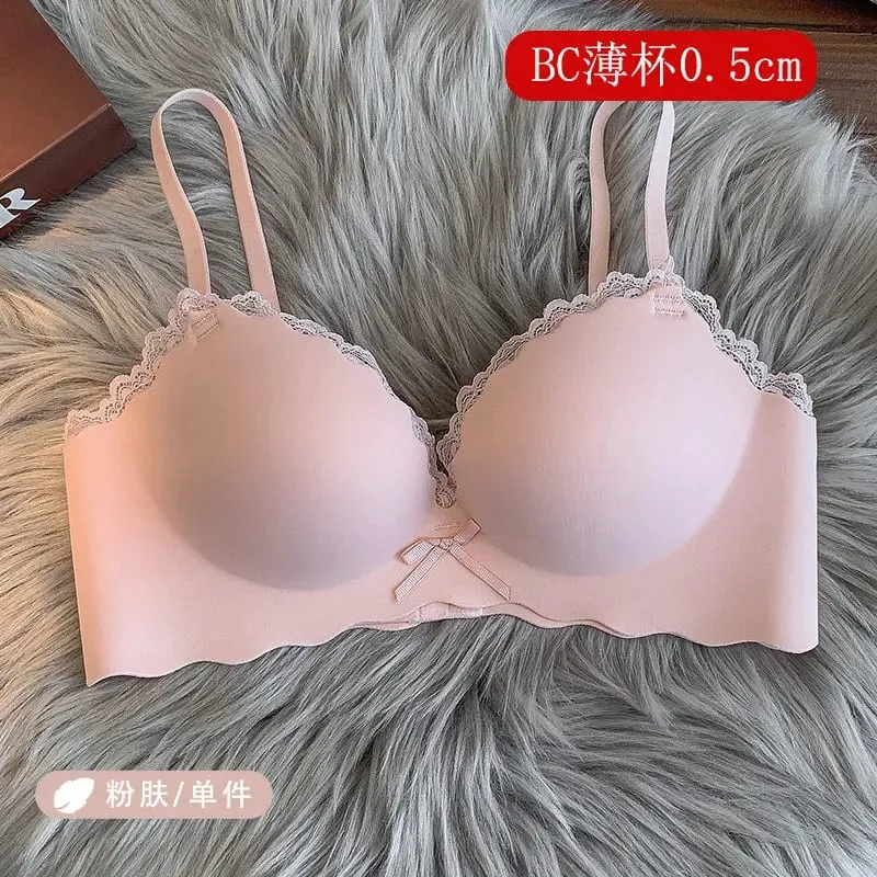 セクシーWomen Wireless Seamless Bra Set One‑Piece Push‑Up Brassiere Small Bust Side Support Anti‑Sag Soft Ladies Intimates Lingerie — image 9