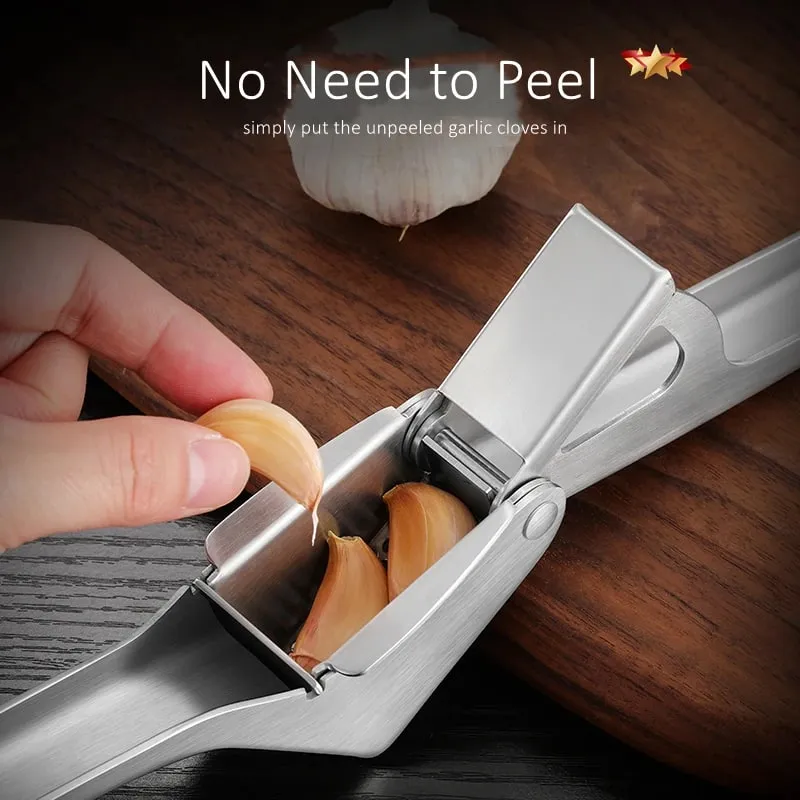 Crane-beak Shape Press Ultra Thick 304 Stainless Steel Wasabi Crusher 19.2cm Ergonomic Handle Kitchen Paste and Juice Maker — image 3