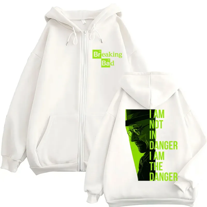 TV 시리즈 Breaking Bad Heisenberg 지퍼 업 후드 나는 위험하지 않습니다 나는 위험합니다 남성 여성 Tracksuit 느슨한 가을 캐주얼 코트