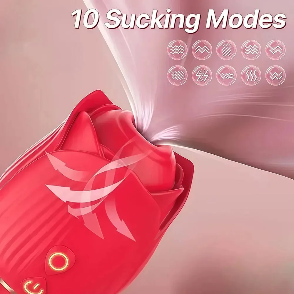 Hoa Hồng 3in1 Hút Máy Rung Nữ Kính Thiên Văn Âm Vật Máy Kích Thích Dương Vật Giả Liếm Máy Mát Xa Âm Đạo Masturbator Đồ Chơi Tình Dục Cho Nữ