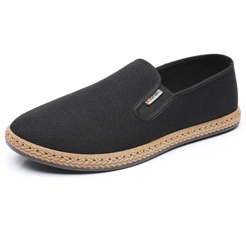 Summer Men's Mesh Shoes Hollow Breathable Lightweight Men's Cloth Shoes Soft soled Anti slip Men's Shoes — image 3