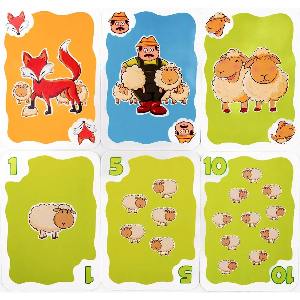 Gran oferta de cartas de juego de fiesta de oveja negra, juego de mesa interactivo Intellectua, divertido juguete para regalo para fiesta de amigos y familia para niños de 10,6x7,5 cm
