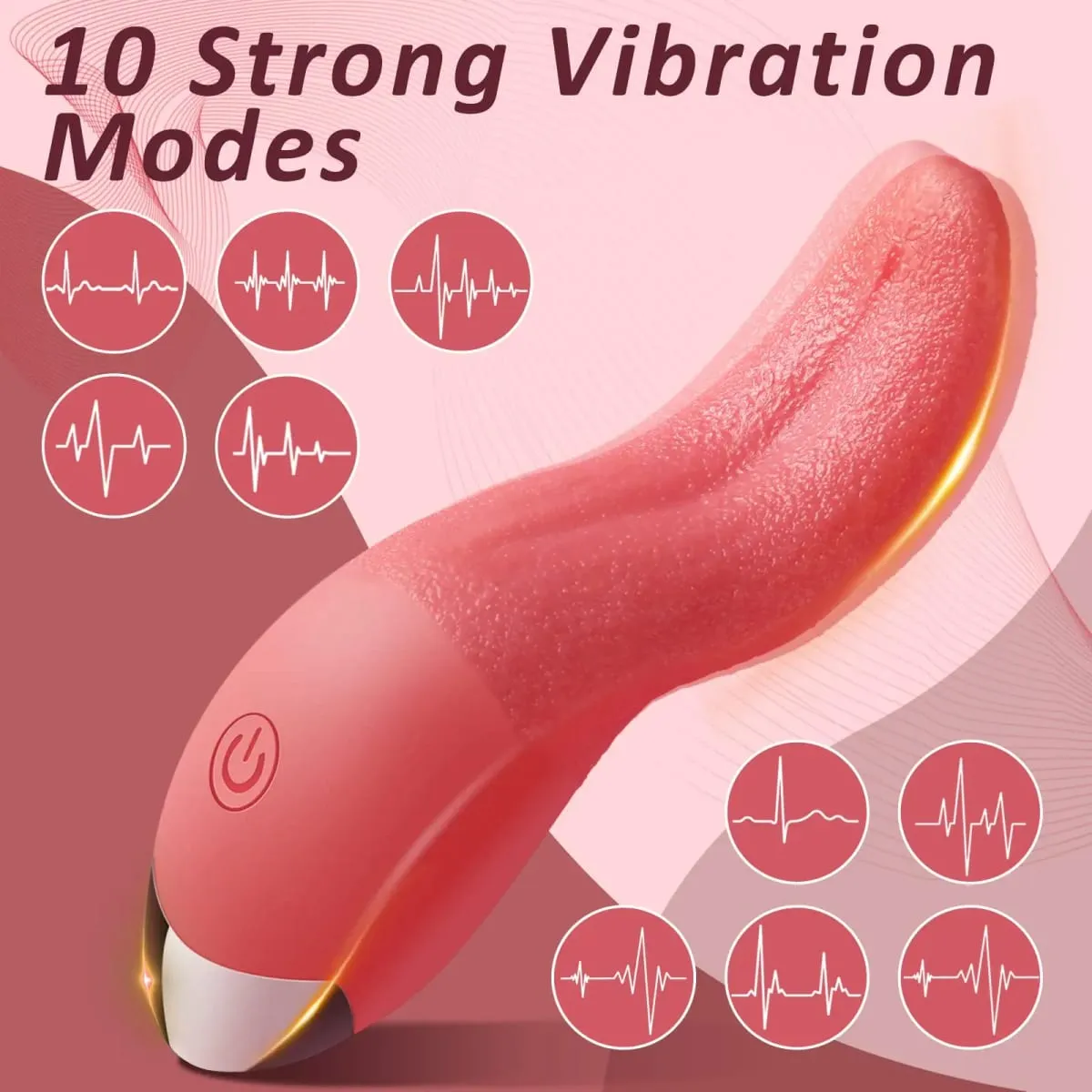 Clitoral Nipple G Spot Licking Vibrator Vaginal Anal Stimulator 10 Vibration Modes Massager Adult Masturbator Sex Toys for Women
