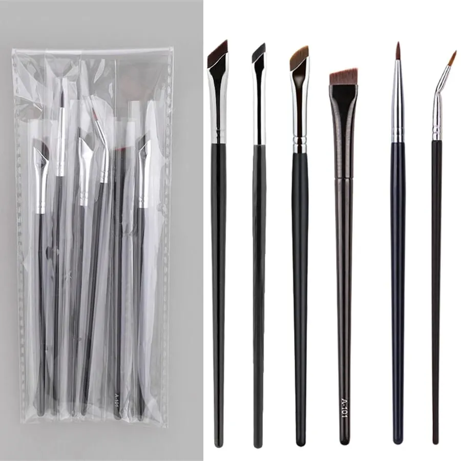 5/6PCS Thin Gel Eyeliner Makeup Brushes Eyeliner Brush Sets Flat Top Eyeliner Concealer Brush Eye Liner Detailed Make Up Tool