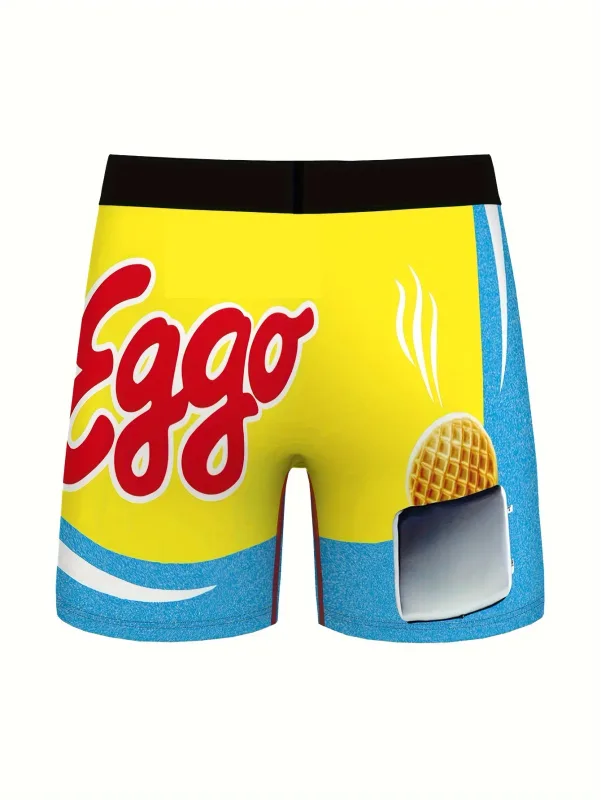 3Pcs Random Snack Cartoon Print Pattern Men's Briefs Ice Silk Cool Quick-drying and Breathable Men's Underwear — image 5
