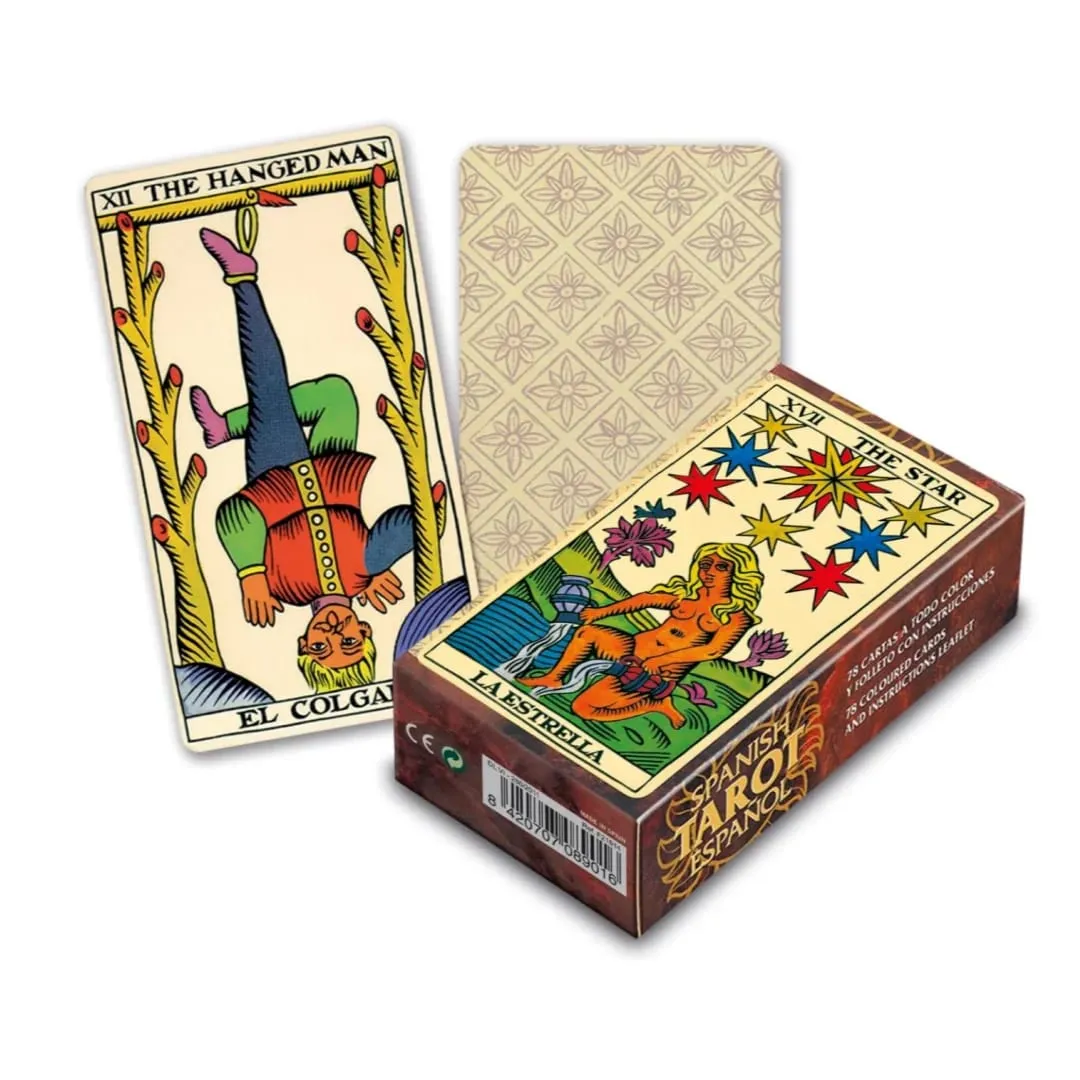 78 Cards Classic Marseille Tarot Cards Major Arcana the Star Star-Themed Spanish Version Board Game Divination Card Set — image 3