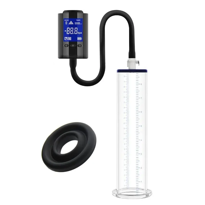 3 Inch Pipe Smart Sucking Pumps Penis Enlargement Training Sucker Dildos Masturbate Cup Sex Machine Silicone Sleeves Extender