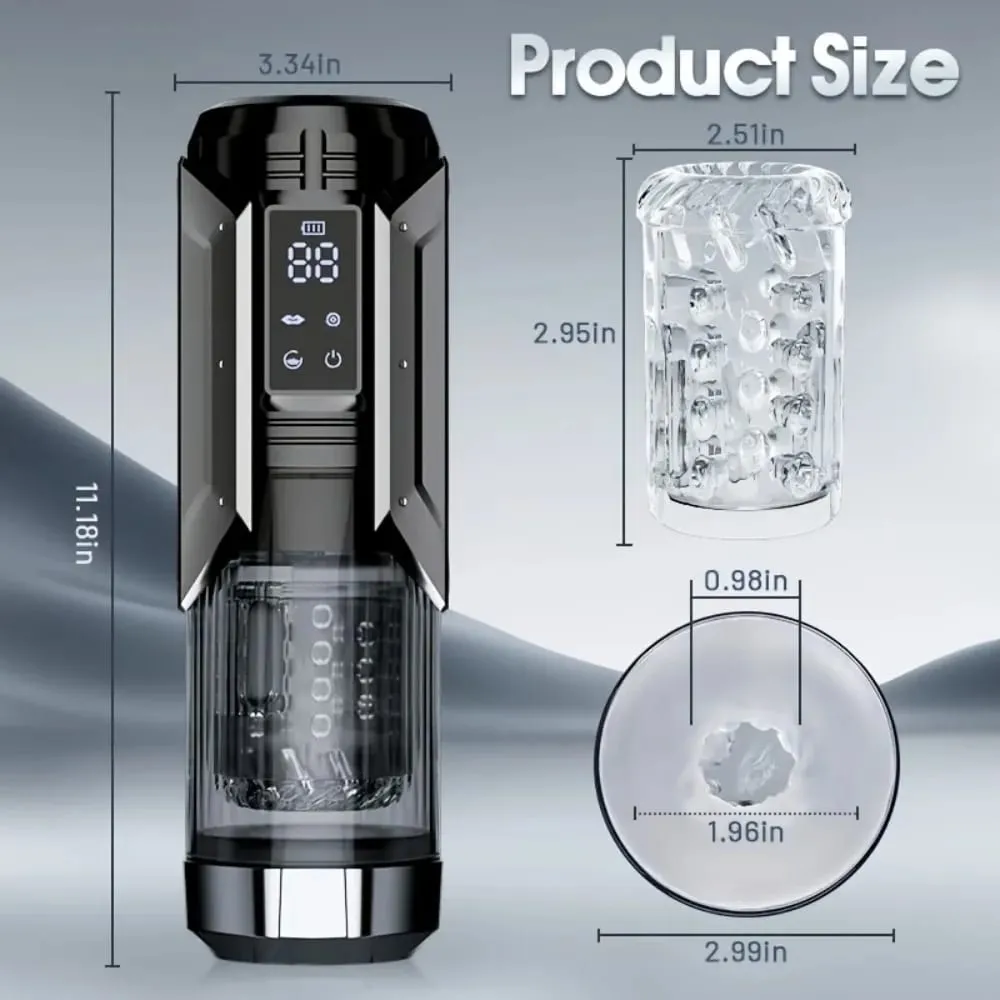 Automatic Telescopic Rotating Masturbator Cup Adult Goods for Men Tongue Licking Masturbator Blowjob Adult Sex Toys Masturbation — image 6