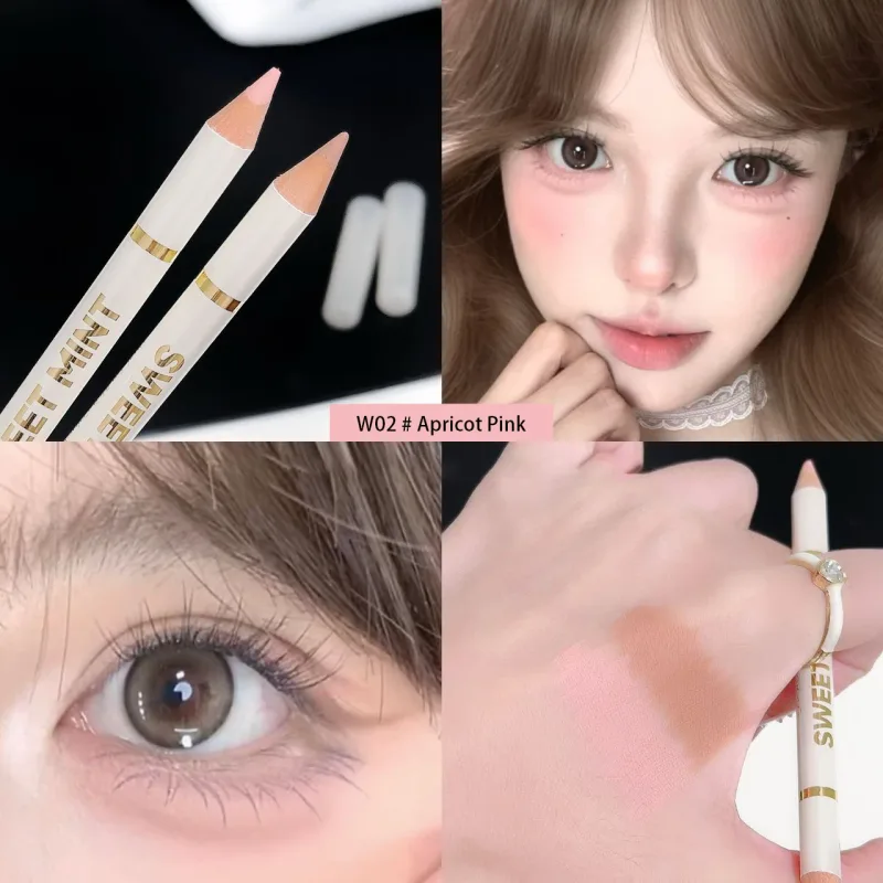 Double-Ended Aegyo Sal Brighten Lying Silkworm Pencil Nude Pink Natural Shadow Under Eye Highlight Makeup Matte Beige Eye Pencil — image 9