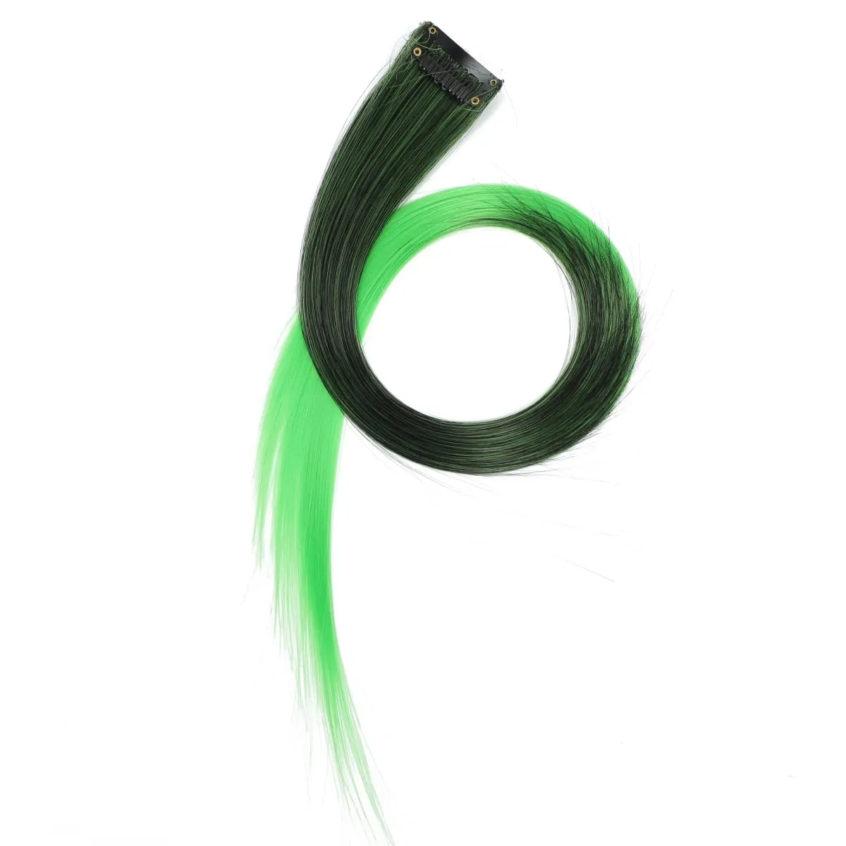 12pcs Colorful Bright Pink Hair Extensions Clip in Colored Party Highlights Extension Synthetic Hairpieces Straight for Women — image 24
