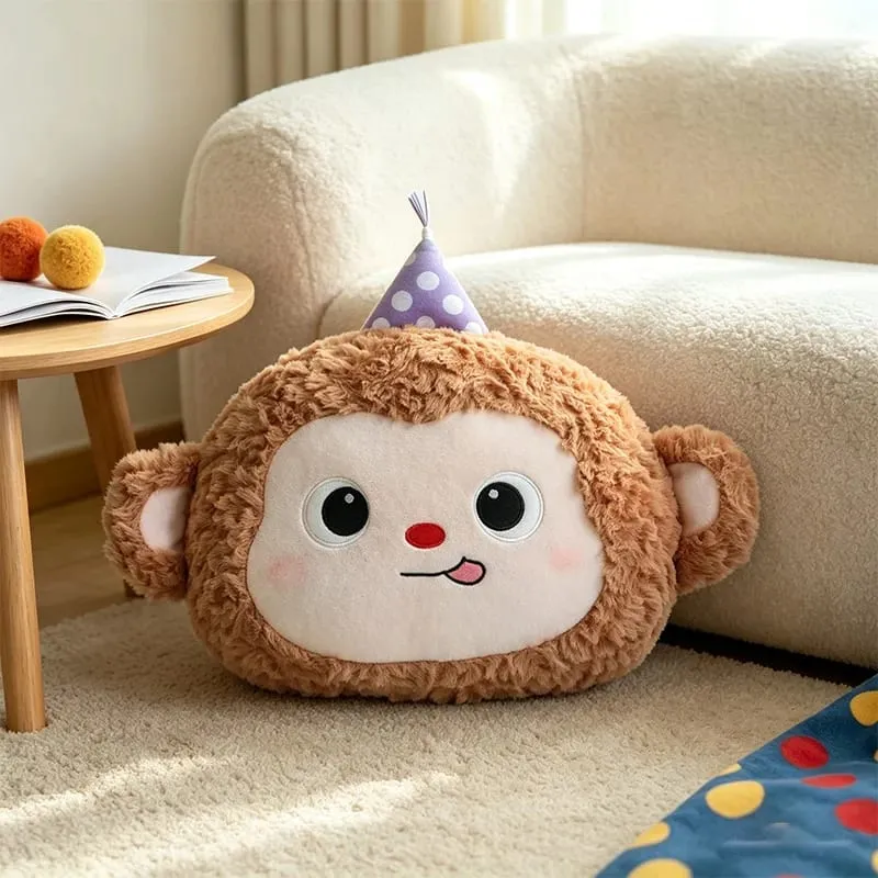 Cute Cartoon Animal Plush Pillow Soft Fluffy Pig Frog Cat Fox Sheep Kawaii Stuffed Cushion For Sofa Bedroom Home Decor Gift — image 13