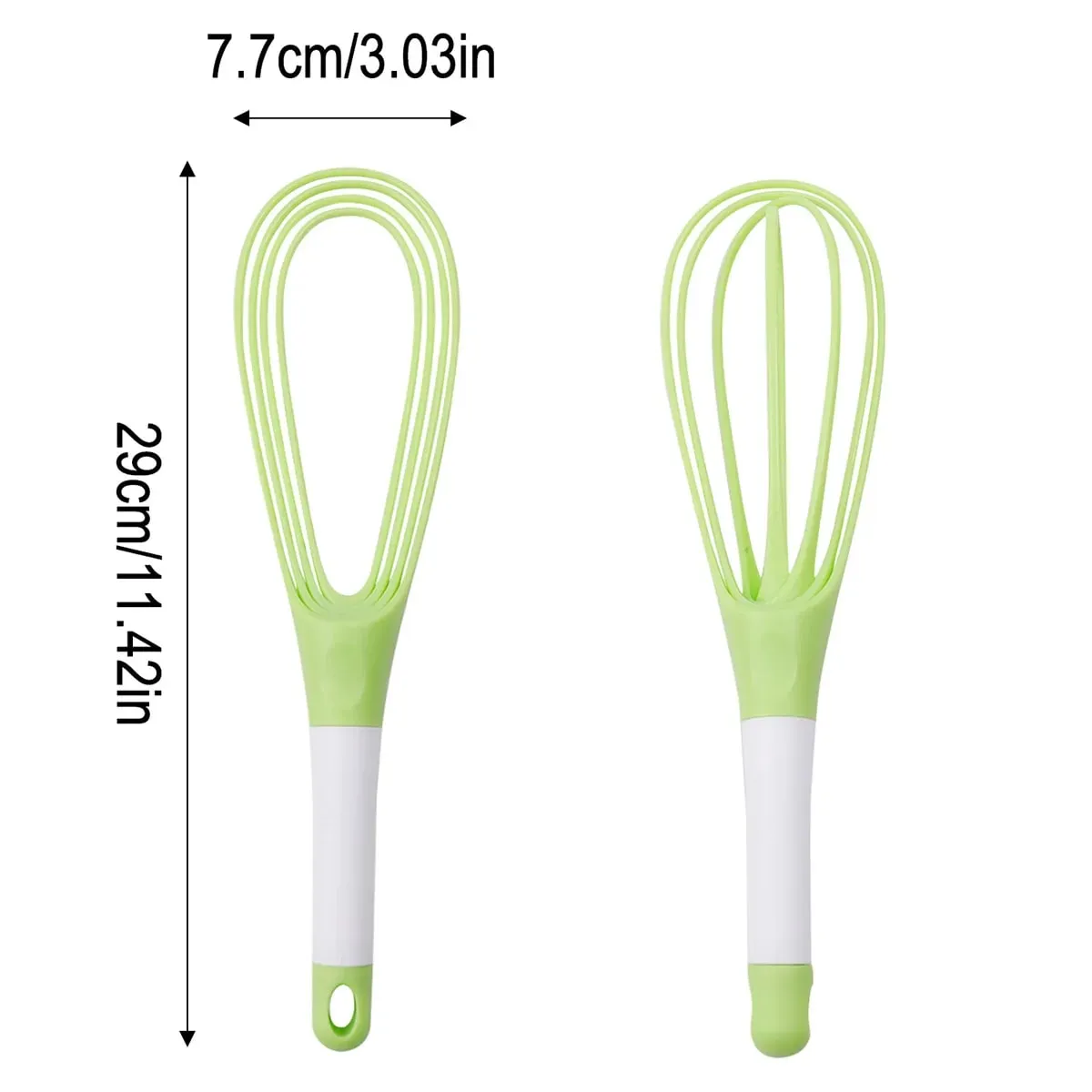Plastic Dual Use Rotary Egg Beater Foldable Manual Whisk 2 in 1 Multifunctional Kitchen Tool for Beating Eggs and Kneading Dough