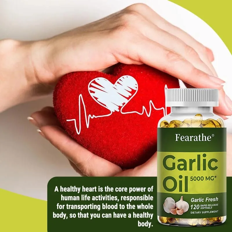 Organic Garlic Extract Capsule for Cardiovascular Health Detox Support Immune Nutrition Supplement