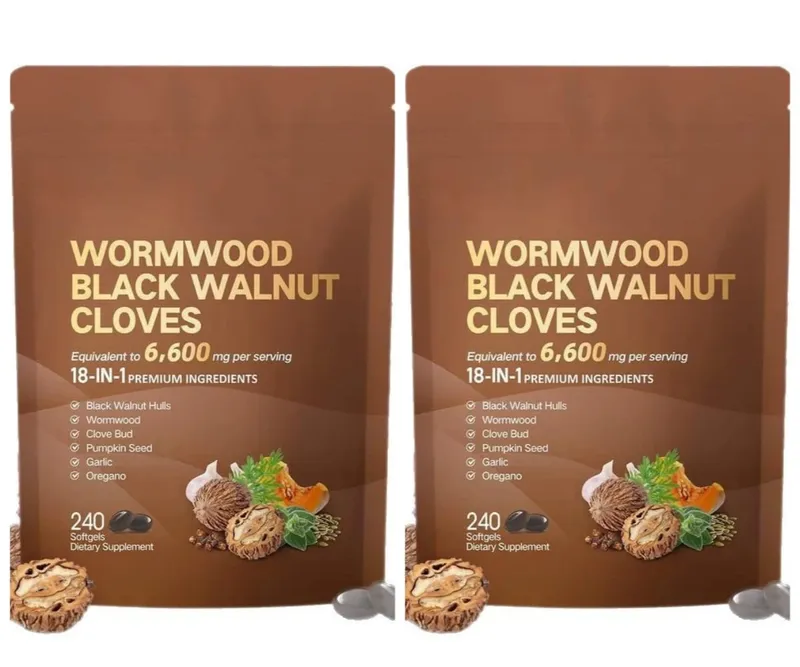 Wormwood Black Walnut Clove Capsules 6600mg Support Cleanse Detox and Intestinal Guard 18 in 1 Herbal Blend Extract 240 Count