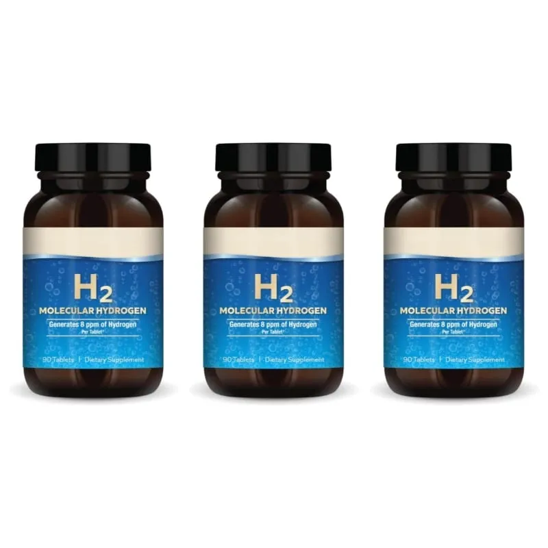 H2 Molecular Hydrogen - Supports Healthy Aging Cellular Energy & Brain Health - with Elemental Magnesium 90 Tablets GMO Free