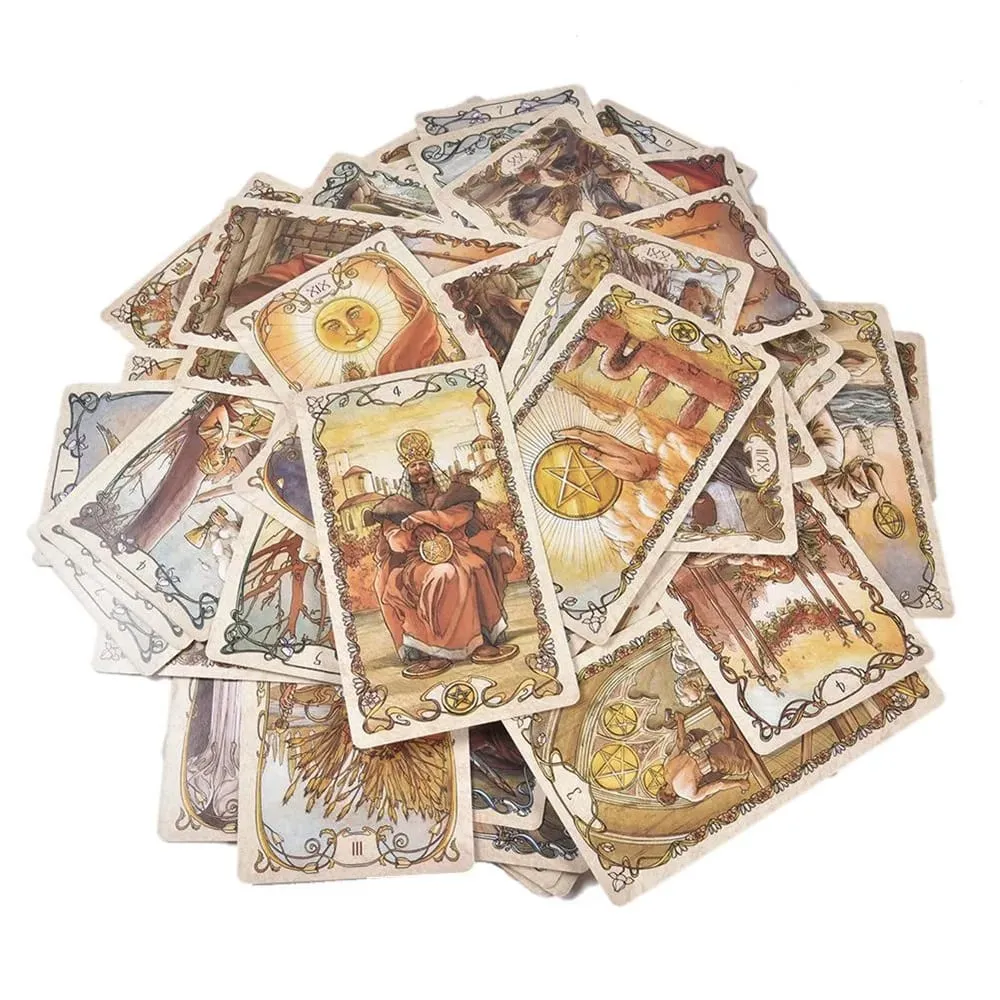 Tarot Mucha Cards Tarot Deck Card Game Toy Tarot Divination Card Game Board Guidance Divination — image 6