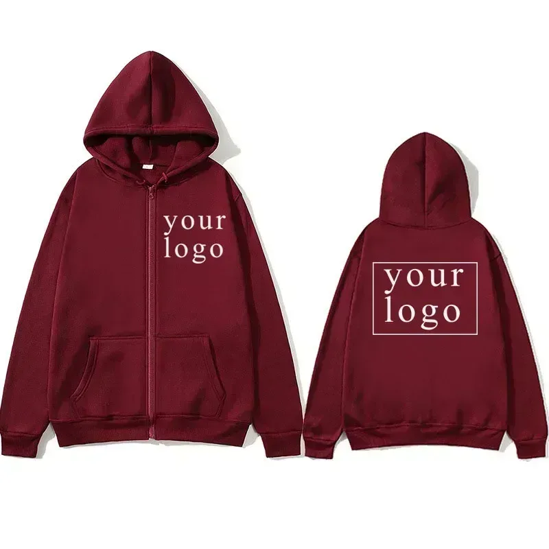 Sweat à capuche pour hommes et femmes, cardigan à fermeture éclair, nouvelle mode, votre propre Design, Logo/image de marque, personnalisé partout, 2025
