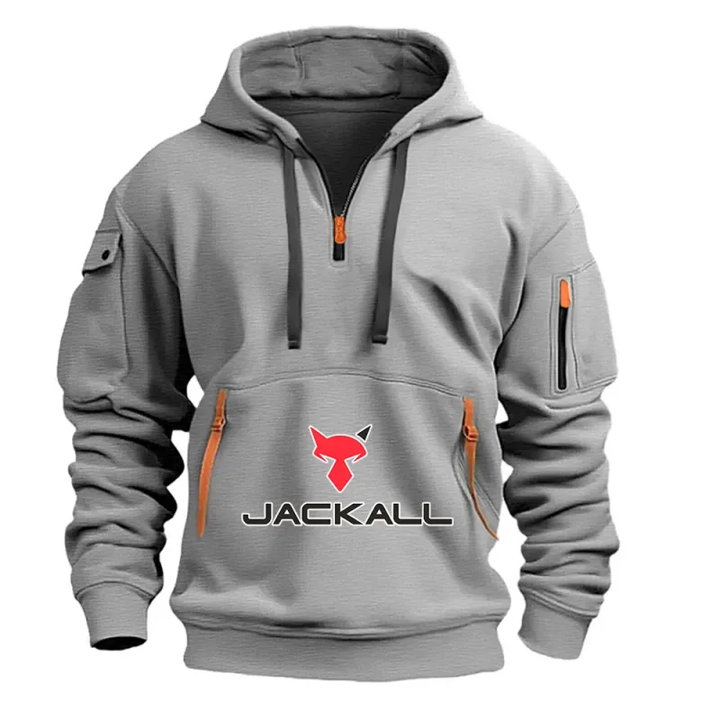 Jackall Lures Logo New Men's Keep Hoodies Streetwear Jacket Long Sleeve Sweatshirts Zipper Hooded Pullover — image 4