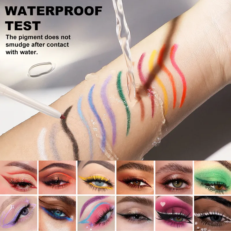 Silky Long Lasting Eye Liner Pencil Blade Tip Natural Matte Wine Red Eyeliner Easy To Color and Waterproof Eye Make Up Cosmetics — image 2