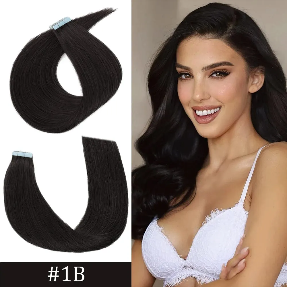 Invisible Remy Straight Tape in Human Hair Extensions 20Pcs Omber Blonde Tape in Human Hair Extensions Skin Weft Natural Hair