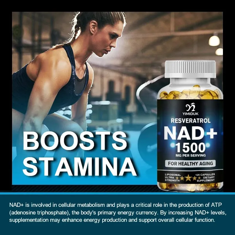 1500 mg NAD-supplement - Liposomaal NAD+ supplement met resveratrol-uithoudingsvermogen en gezond ouder worden - Sterktecapsules — image 5