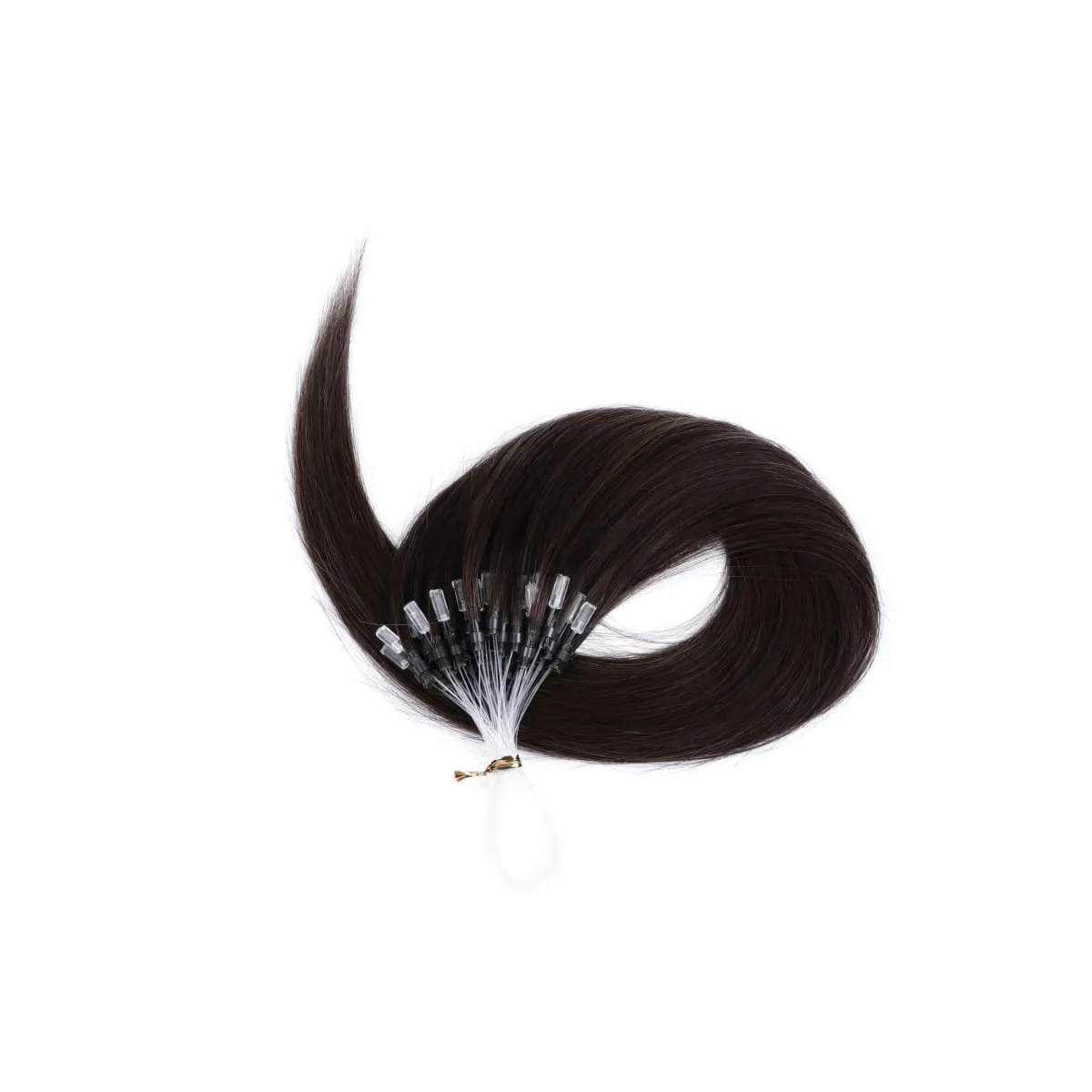 Micro Loop Human Hair Extensions - 50 Strands Thick Straight Clip-In Hair for Instant Volume & Length — image 11