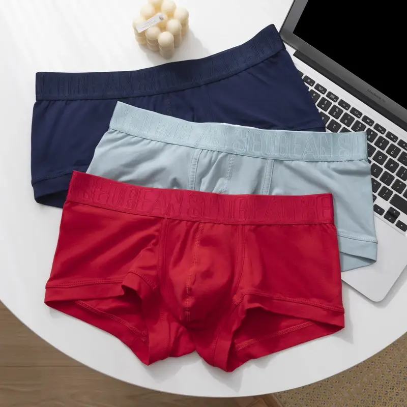 Men's Breathable Cotton Boxer Shorts U-Convex Pouch Low-Waist Soft Stretch Underwear for Daily Casual & Intimate Wear — image 2