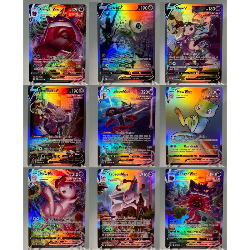 Pokémon GO PKM Cards PTCG6-E GX Rainbow Mewtwo V Dragonite VSTAR Rare Collection Battle Toys Gifts for Hobbies — image 6
