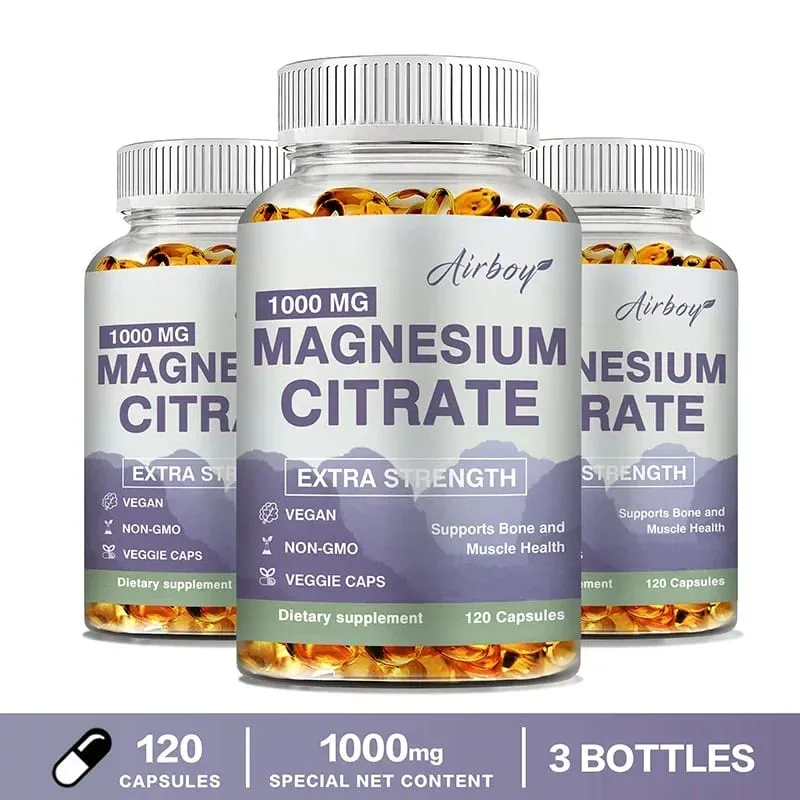 Magnesium Citrate - Supplement para sa Stress Relaxation Bone Sleep Kalusugan ng Puso Nerve Muscle at Metabolism