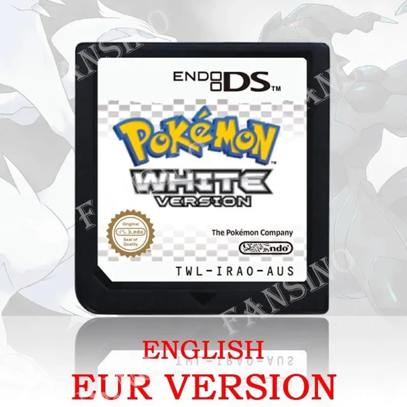 (USA EUR AUS) Pokemon Black White 1/2 Version High Quality Authentic 1:1 Replica DS Video Game Cartridge For DS 2DS 3DS Console