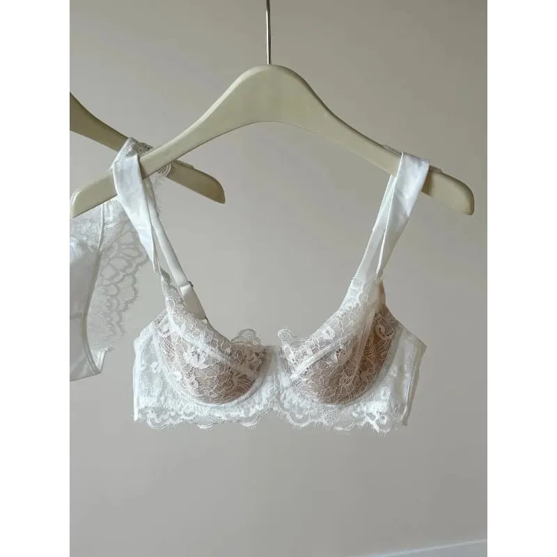 Sexy French Lace U-Back Minimizer Bra Set for Large Bust | Push Up Anti-Sagging Deep V Bralette | Summer Bestseller MOYISU Panty — image 5