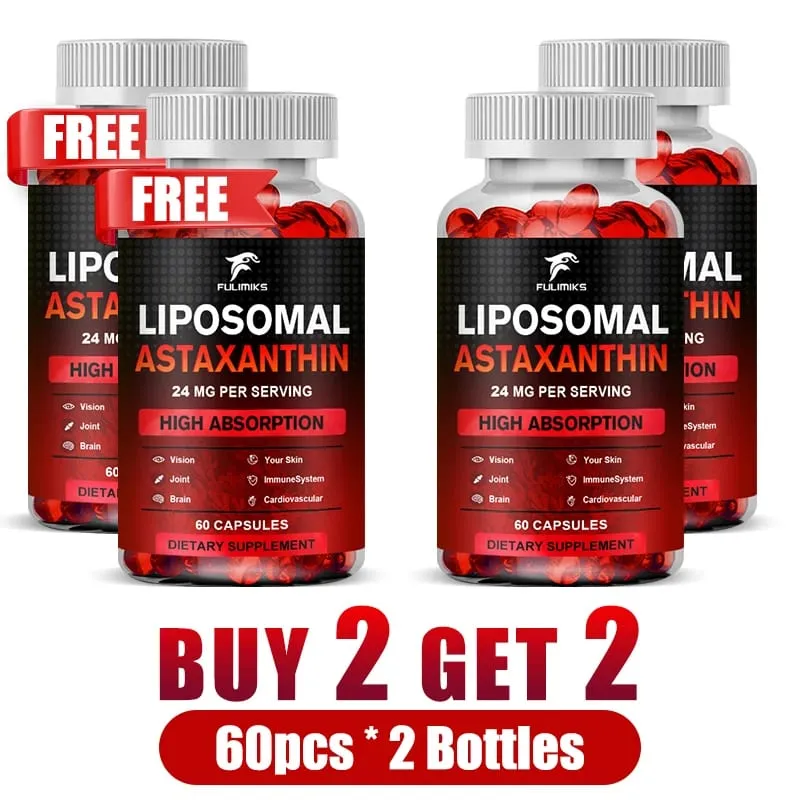 Buy 2 Get 2 Free! Premium Natural Astaxanthin 24mg Capsules - World's Strongest Antioxidant for Skin Eyes & Immune Support — image 11