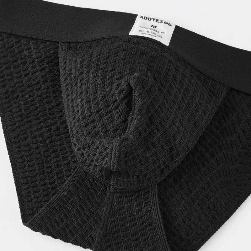 Men Woven Mesh High Fork Brief Adult Underwear Breathable U Pouch Elastic Soft G-string Thong Unisex Panties Men's Underpants