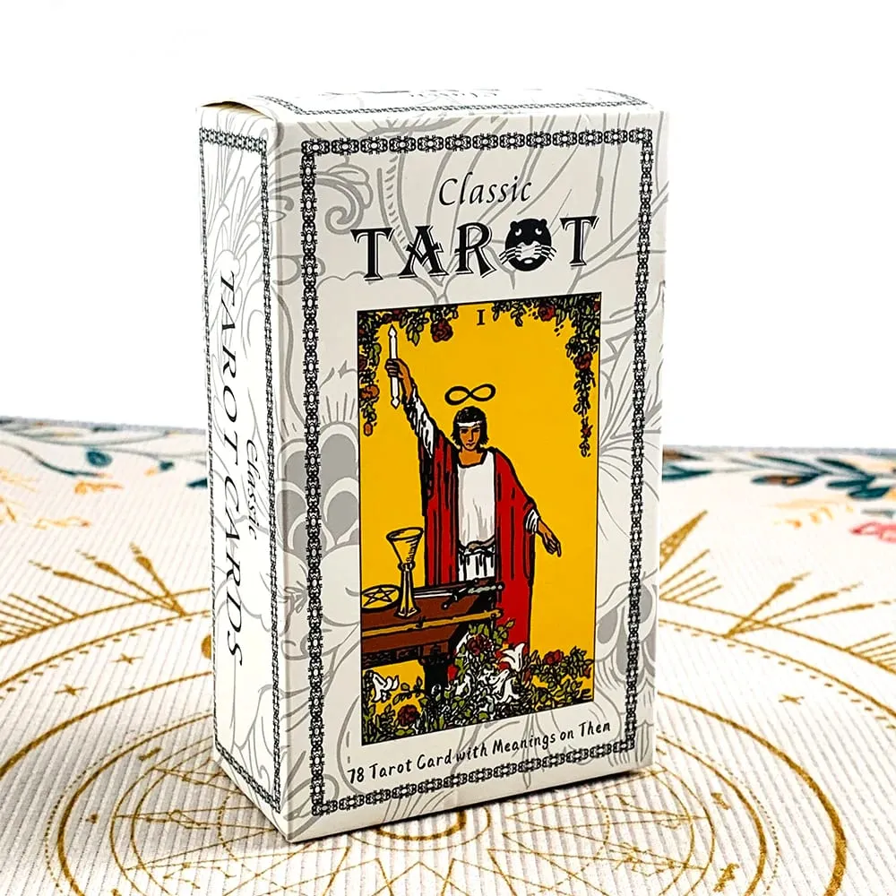 12*7CM Classic Tarot Deck A 78 Tarot Cards with Guidebook English Version Divination Board Games Cards Game for Beginners