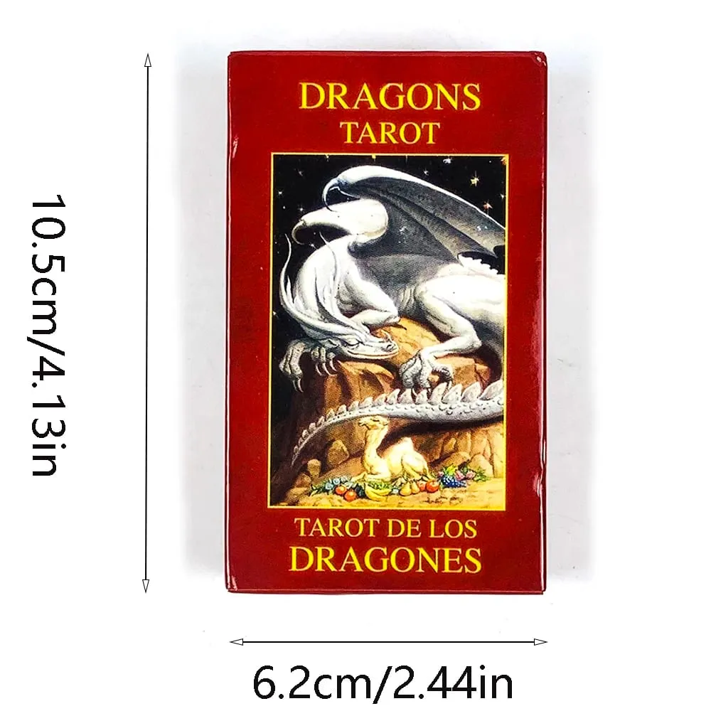 Dragons Tarot Cards 78 Tarot Deck Mythical Dragon Art Divination Board Game Spiritual Guidance Cards for Tarot Collectors — image 6