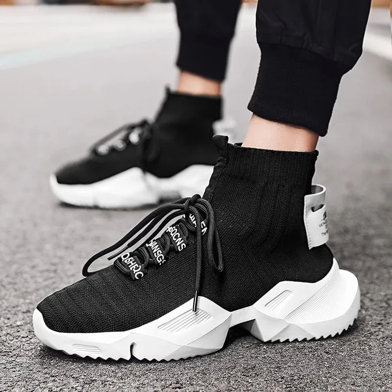 แฟชั่นคุณภาพสูงตาข่ายรองเท้าผ้าใบผู้ชายรองเท้าสบายๆน้ำหนักเบาสบาย LACE-up Man's Walking รองเท้าผ้าใบคุณภาพสูง