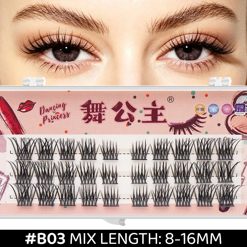 3 Rows DIY Thick Individual Cluster Lash Extensions Segmented Natural Lash Clusters Eye Style Self-graft Lashes Makeup — image 13