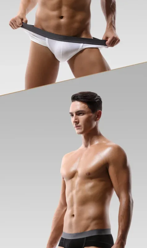 5PCSMen's three-piece briefs with U-shaped pouch, modal fabric, breathable, summer youth low-rise bottom pants — image 20