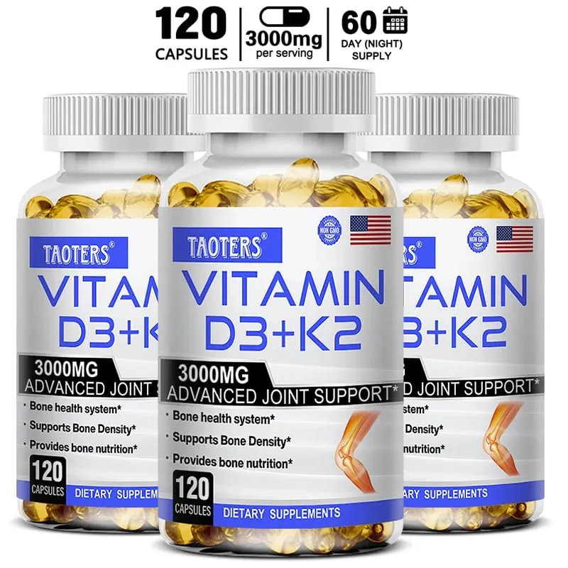 Vitamin D3+K2 Supplement To Support Joint Bone and Immune Health Non-GMO Formula Easy-to-swallow Vitamin D & K Complex — image 10