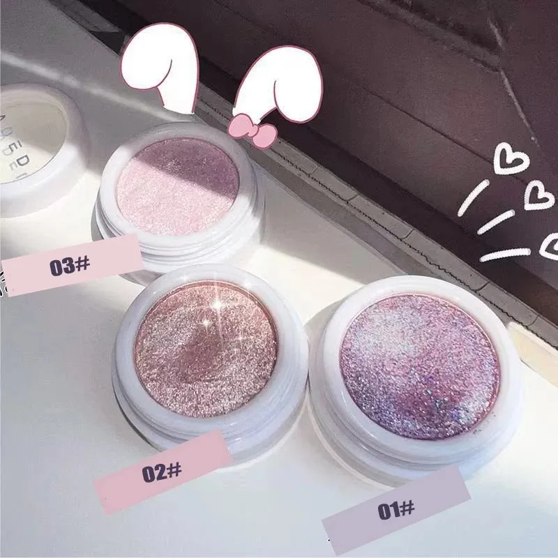 Monochrome Glitter Eyeshadow Gold Shining Brighten Eyes Makeup Long Lasting Eye Brightening Makeup Pearlescent Shimmer EyeShadow